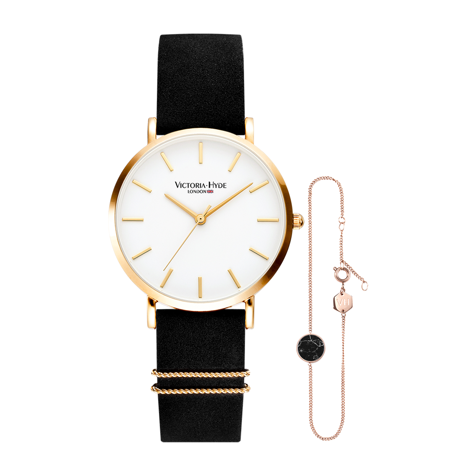 VICTORIA HYDE Uhrenset Seven Sisters Classic Leder schwarz/gold Image