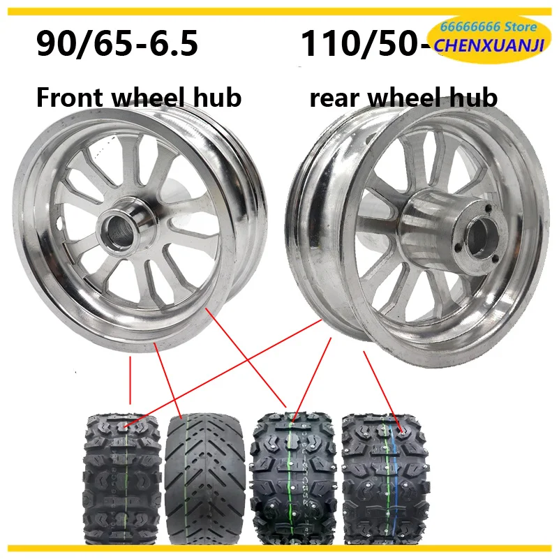90/65-6,5 110/50-6,5 Vorder-Hinterrad, geeignet zum Ersetzen von 6,5-Zoll-Rädern auf dem Zero 11X Scooter Dualtron Thunder Elec