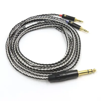 16 Kerne 6,35 4,4 2,5 mm 4-poliges XLR-Kopfhörerkabel für Dual 3,5 mm Hifiman Ananda sundara HE1000se HE6se he400 Z7M2 Kopfhörer Image