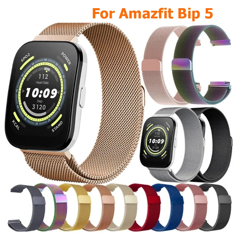 20 22mm Mailänder Schlaufen riemen für amazfit bip 5 Ersatz armband für amazfit bip u 3 3pro gts4 3 2mini gtr2 3 4 42 47mm gtr2e Image