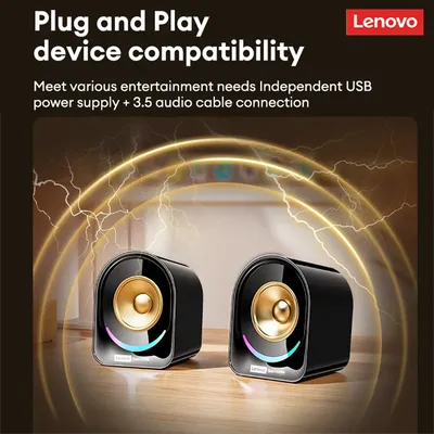 Original Lenovo A02 Drahtlose Bluetooth-Lautsprecher Deep Bass Sound Outdoor-Soundbox Musik RGB-Beleuchtung Lange Standby-Lautsprecher Image