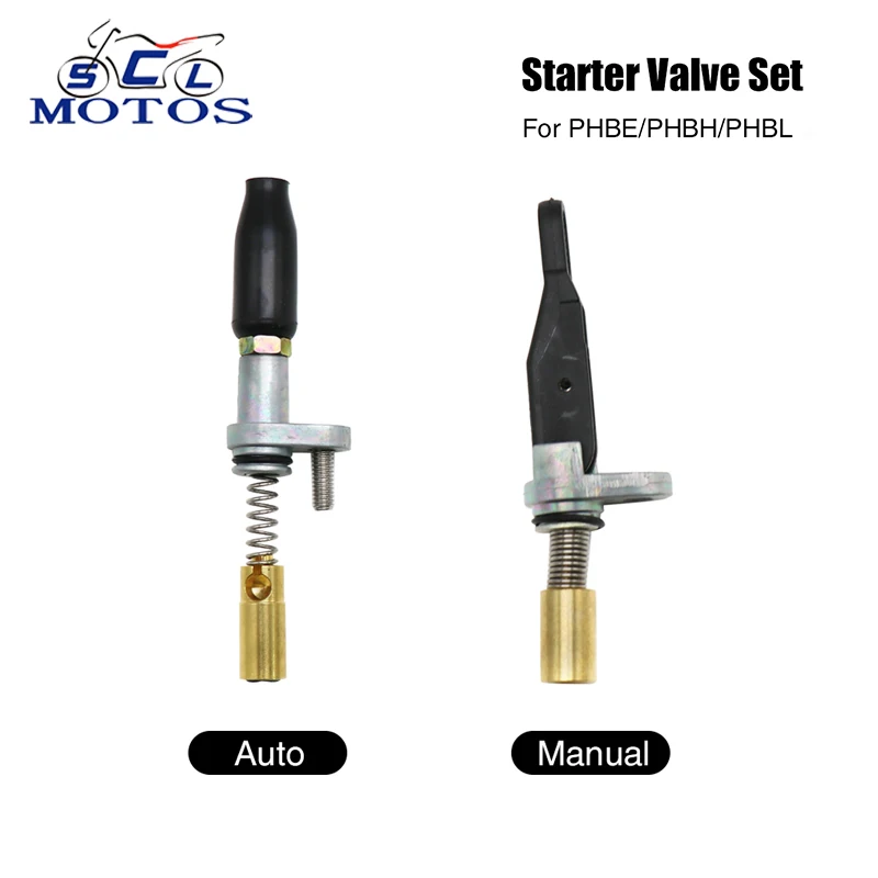 Sclmotos – manuelles/automatisches Zug-Choke-Montage-Starterventil-Set für Dellorto PHBE PHBH PHBL 125 PS Motorrad-Vergaser-Vergaser Image