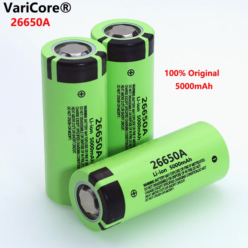 VariCore 26650A Li-Ion Batterie 3,7 V 5000mA akkus Entlader 20A Power batterie für taschenlampe E-werkzeuge batterie Image