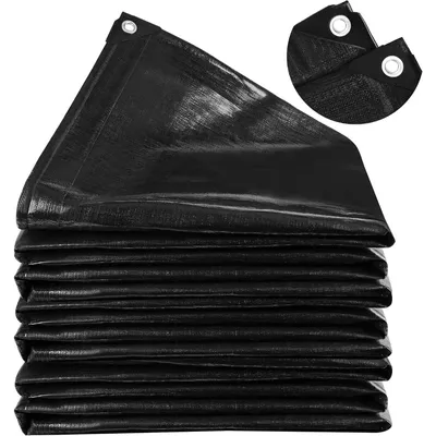 25 x 30FT Pond Liner, 28Mil PE Preformed Pond Liner with 22 Hemmed Edge Buttonholes Sun Resistant