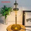 Dia18 cm Lampes de table en verre gris fumé, salon moderne, chambre à coucher, petite lampe de bureau de chevet, décoration intérieure, verre ambre, chaussure