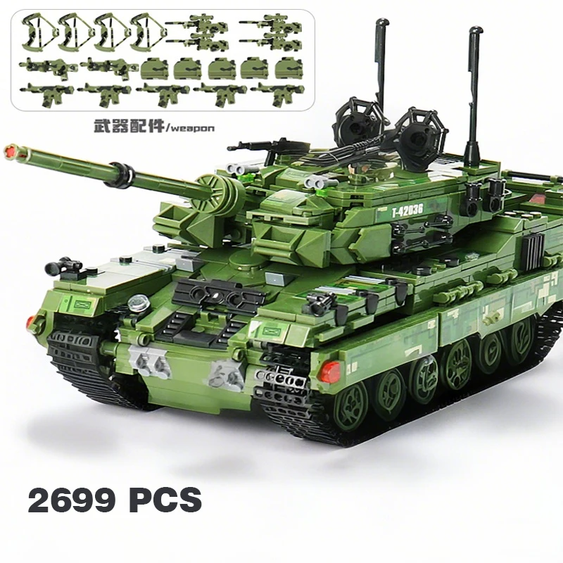 2699 PCS WW2 Militare Panzer Panther Carro Armato Medio Building blocks 99A Carro Armato 2 Carro Armato di Battaglia modello di mattoni Ragazzo regalo Giocattolo per bambini