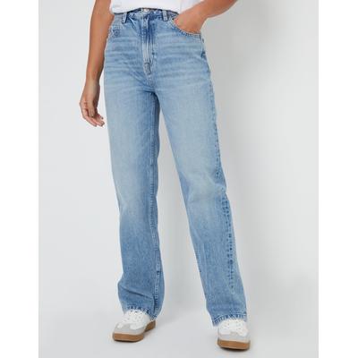 Threadbare Women's Light Wash Wide Straight Leg Jeans