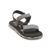 Sandale QUIKSILVER "Monkey Caged", Gr. 7(40), grau (grau 3), Obermaterial: Textil [Chemiefaser] / Außensohle: Gummi, Schuhe