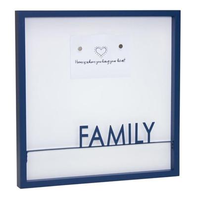 Family Magentic Memo Board 15.75"SQ by Melrose in Blue White