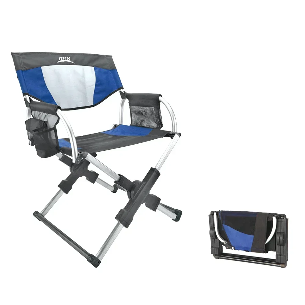 BRS Hochwertiger klappbarer Campingstuhl aus Oxford-Stoff für den Außenbereich, tragbar, zum Angeln, Strand, Reisen, Freizeit