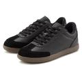 Sneaker ELBSAND "Freizeitschuh", Damen, Gr. 42, schwarz, Obermaterial: 90% Lederimitat, 10% Rindsleder. Futter: 100% Polyester. Decksohle: 100% Polyester. Laufsohle: 100% Synthetik, unifarben mit Farbeinsatz, casual, Schuhe Retrosneaker Sneaker,...