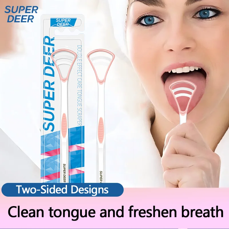 Super Deer Silikon Zunge Schaber Zunge Reiniger Entfernen Mundgeruch Zunge Beschichtung Mundpflege Zunge Schaben Pinsel Mundpflege Werkzeug Image