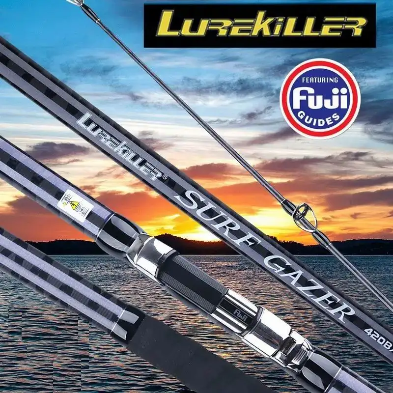 ZZ24 525g 4,2m Fuji CR Ring NS-7 Rollenhalter Lurekiller 46T Carbonfiber X Wrap SurfCasting Rod 100-250g Surf Gazer Image