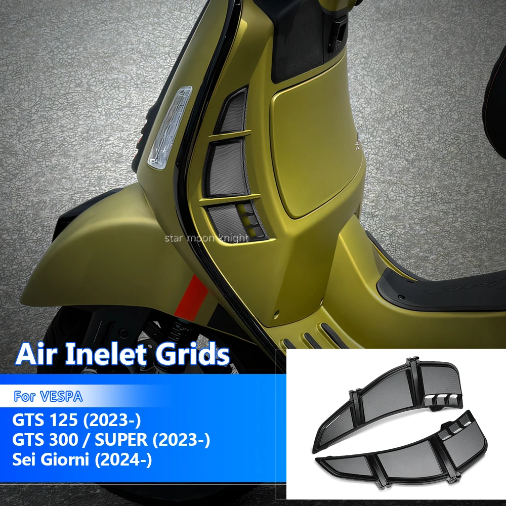 Motorrad Kühlergrill Schutz Schutz Abdeckung Lufteinlass gitter für Vespa Sei Giorni 2023 Gts Gts125 Gts300 Super- Image