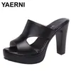 Hochwertige Sommer leders andalen für Frauen 10cm hoher Absatz 2024 Größe 32 33 43 Plattform offener Zeh eleganter Schuh schwarz rot braun