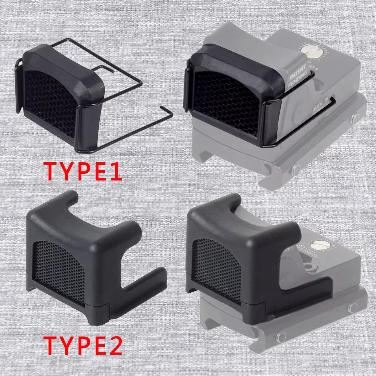 Antireflexionsgerät Killflash Schutzlinse Honeycomb Metal Mesh Protector Cover Scope Cap für RM Red Dot Sight Image