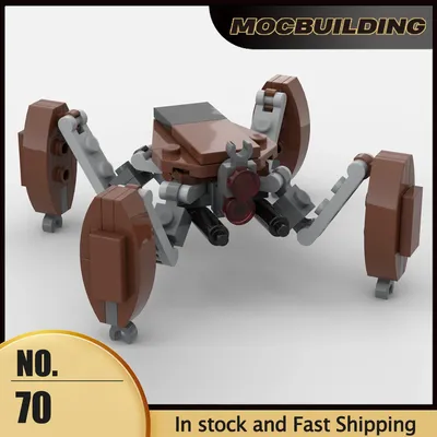 Raum Film Serie Micro 4-Beinige MOC Bausteine Transport Roboter Kreative Sammlung Display Spielzeug Image