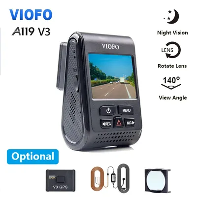 VIOFO A119 V3 2K Auto DVR Super Nachtsicht Quad HD Dash Kameras Parkmodus G-Sensor Rota Objektiv 2560*1600P Optional GPS CPL
