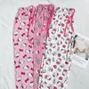 Hello Kitty Rosa Pyjamahose Sommer Dünnes Design Niedliche Lässige Heimhose Mädchen