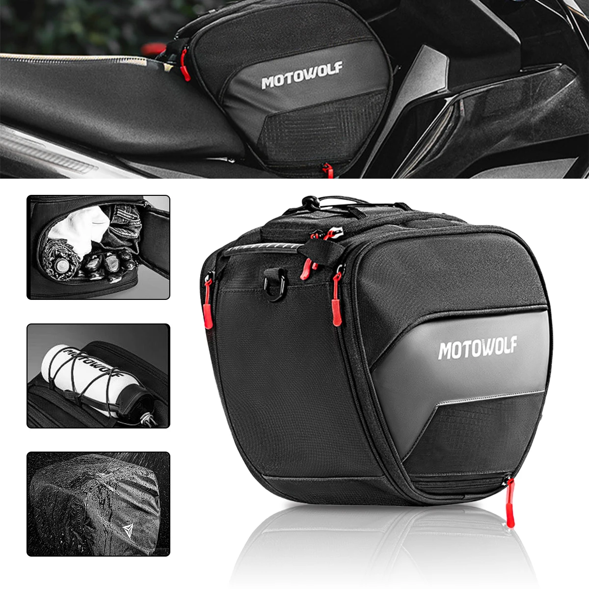 Motorrad Roller Tunnel Tank Tasche Für KYMCO AK550 CT250 XCITING 250 300 Innenstadt 200i 300i 350i 300 350 Motorrad Sitz Tasche Image