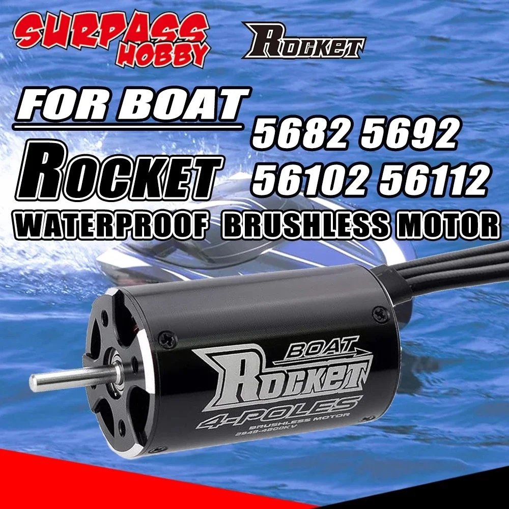 SURPASS HOBBY ROCKET 5682 5692 56102 820KV 700KV 730kv 520kv 56112 Rc Motor Waterproof Brushless Motor for RC Boat