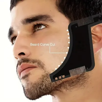 Beauty Tools Men's Beard Shaping Tool Trimming Shaper Template Comb Styling Template Adjustable Beard Shaping & Styling Tool For