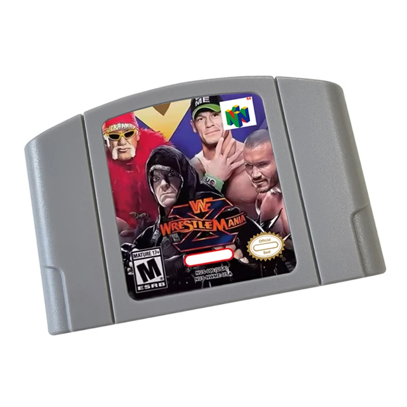 WF Wrestle Mania X 64 Bit Video Game Cartridge For US Version Game Console