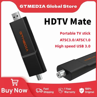GTMEDIA HDTV Mate ATSC3.0 USB TV Tuner Stick Protable ATSC1.0 TV Receiver For Car Multimedia Player