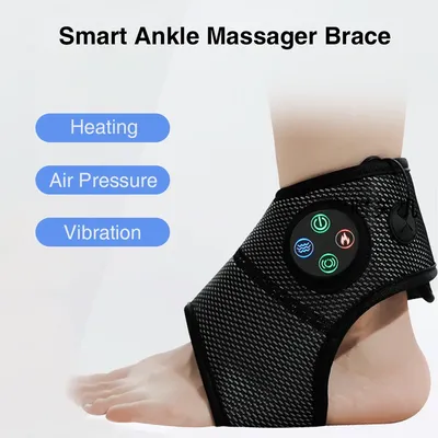 Electric Foot Ankle Massager Heating Foot Compress Vibration Relaxation Brace Belt Plantar Joint