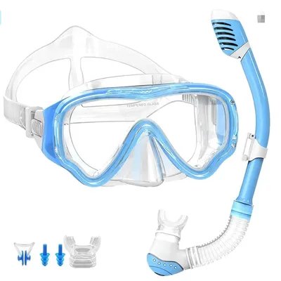 HB Children's Diving Mask Children Full Face HD Anti Fog Diving Mask Underwater Diving Mask Set Kids