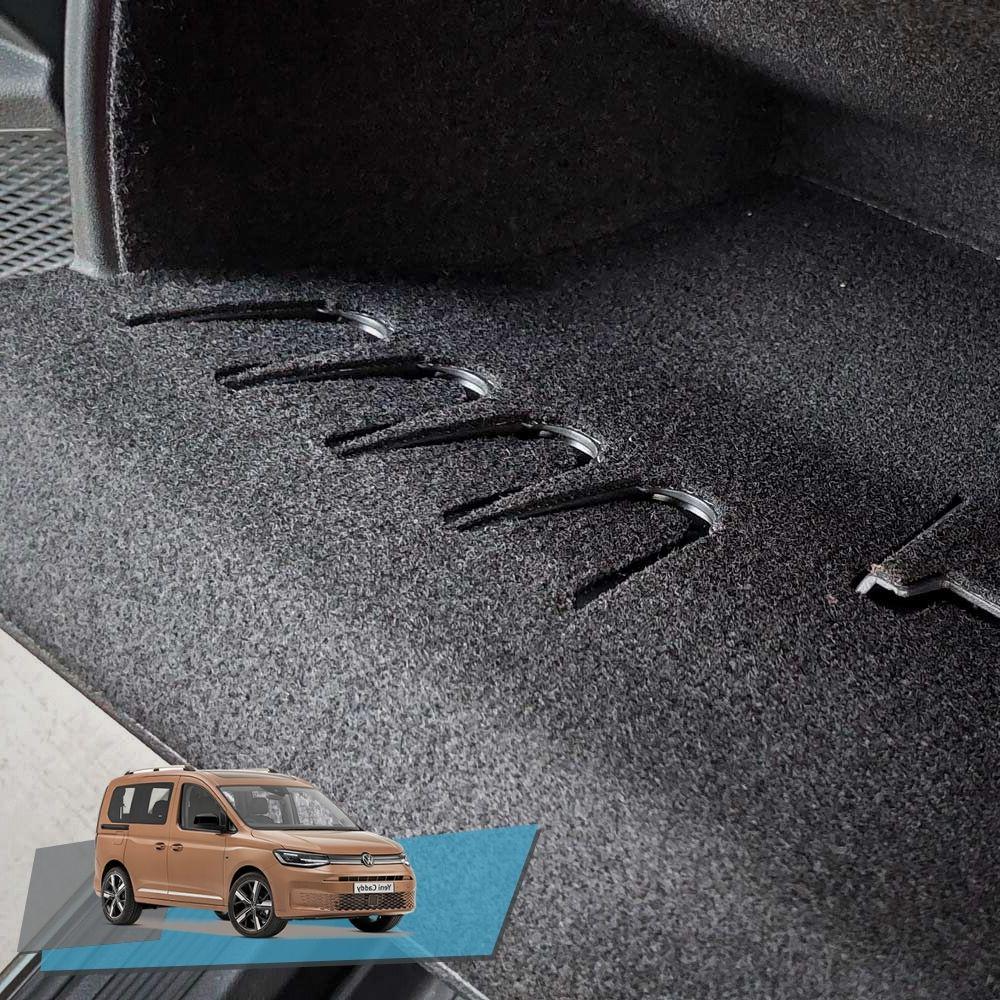 Set comfort compatibile con Volkswagen Caddy MK5 (2020 dopo) - Feltro autoadesivo antirumore di alta qualità per tasche portaoggetti