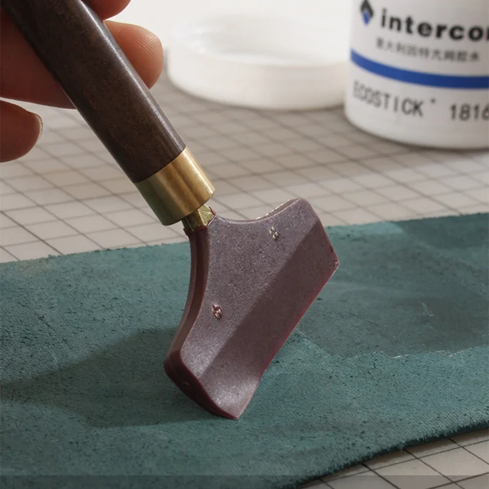 Outil pratique de collage du cuir, manche en bois de santal, bricolage, outils d