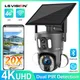 LS VISION 20X Zoom Ottico Doppio Schermo Telecamera Solare 4G Sim 4K WiFi PTZ Doppio Rilevamento PIR Humano Auto Tracking Telecamera CCTV IP66