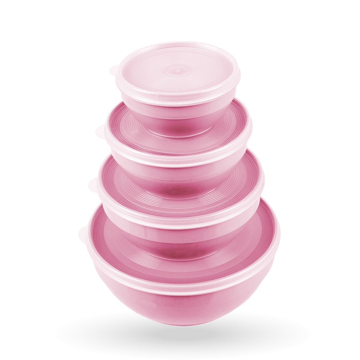 Pro Home Frischhaltedosen mit Deckel 4er Set ( 500ml - 2,5L ) "Rosa" - Vorratsdosen, mikrowellen- und spülmaschinenfest, gefriertauglich, Lebensmittelbehälter Image