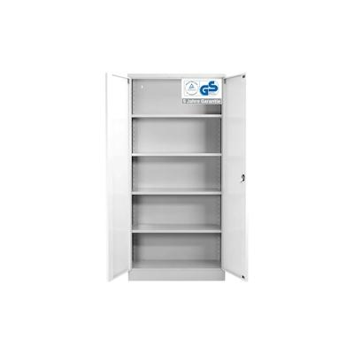 PROREGAL Stahlschrank BEE mit 6 lackierten Fachböden | HxBxT 195x92x50cm | Grau-Weiß | Werkstattschrank Werkzeugschrank Aktenschrank Universalschrank Image