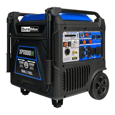 DuroMax XP11000IH iH Series 459 CC Dual Fuel Inverter Portable Generator with CO Alert - 11,000W, 120/240V