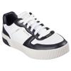 Sneaker SKECHERS "JADE-BEST IN CLASS", Damen, Gr. 40, schwarz-weiß (weiß, schwarz), Lederimitat, kontrastfarbene Details, sportlich, Schuhe, Retrosneaker, Schnürschuh, Classic Sneaker mit Memory Foam