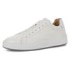 Sneaker MARCO TOZZI BY GMK, Herren, Gr. 41, weiß, Leder, unifarben, sportlich, Schuhe, Freizeitschuh, Halbschuh, Schnürschuh mit Ziernähten