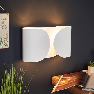 FLOS Design Wandlampe FOGLIO, dimmbar, weiß / opal, für Wohn- / Esszimmer, Metall, Design, Wandleuchte, Wandlampe Innen Image