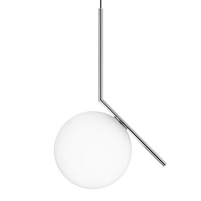 FLOS Design Hängelampe IC S2, dimmbar, chrom / silber, für Wohn- / Esszimmer, Glas, Design, Pendelleuchte Image