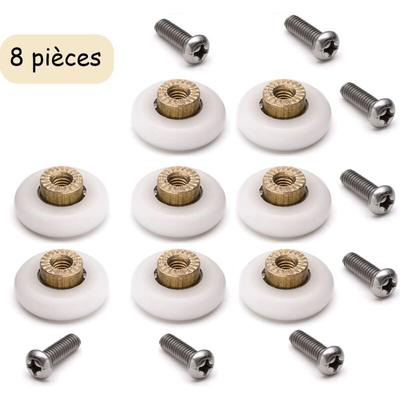 Fitags - Set mit 8 Ersatz-Rollen für Schiebetüren für die Dusche mit M4-Schrauben, Durchmesser 19 Image