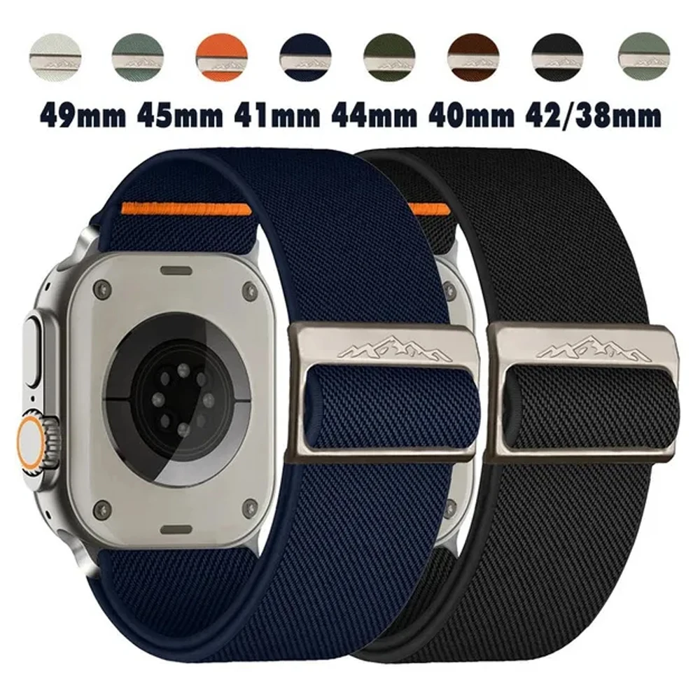 Sportarmbänder für Apple Watch Ultra 2 10 9 5 4 6 7 8 SE 46 mm 45 mm 44 mm 49 mm 42 mm 41 40 mm verstellbares Armband Correa iWatch Band Image