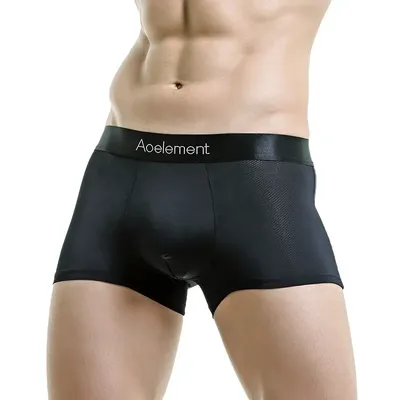 5er-Pack Unterwäsche Herren Boxershorts Großhandel Sommer Eis Seide Mesh Atmungsaktive Boxershorts Image