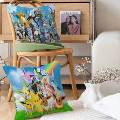 P-Pokemon Niedlicher P-Pikachu-Kissenbezug für Schlafzimmer, Zimmer und Wohnzimmer, Sofa, Image