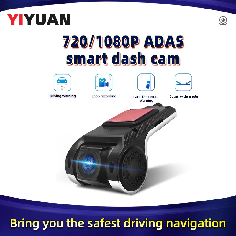 Auto DVR ADAS LDWS Dash Cam Full HD 1080P Dash Cam Für DVD Android Player Navigation Einheit Auto audio Voice Alarm Video Aufnahme