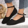 Zapatos De Mujer Schwarz Samt Ballerinas Frauen Mary Jane Wohnungen Schuhe Leopard Print Runde Kappe Flache Schuhe für Frauen Größe 36-43