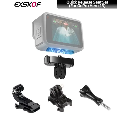 Für GoPro Hero 13 Magnetische Quick Release Basis Halterung Aluminium Legierung Adapter Halterung Magnetische Latch Halterung Für GoPro Hero 13 Schwarz