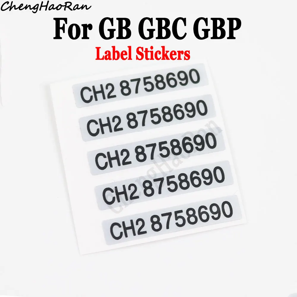 5 Stück für GameBoy Advance GBC Seriennummernaufkleber, Rücketikett, Ersatz für GameBoy GB GBC GBP Konsolenetikettenaufkleber Image