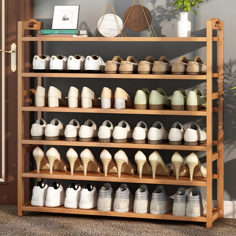 Einfaches, bodenstehendes Schuhregal für den Haushalt, mehrschichtige, platzsparende Aufbewahrung im Schlafsaal, wirtschaftlicher kleiner Schuhschrank