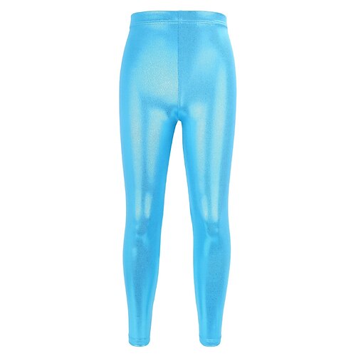 Kinder Mädchen Leggings Einfarbig Täglich Schule 4-12 Jahre Sommer Silber Schwarz Rosa Image